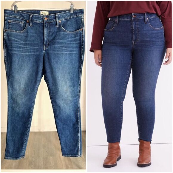 Madewell Plus 9" Mid-Rise Skinny Jeans in Skillman Wash NC432 Size 20W - Picture 1 of 8